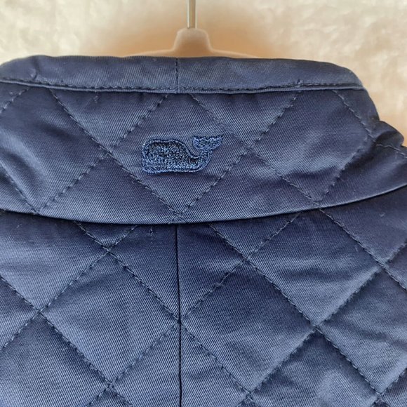 Vineyard Vines Vest Women's Small Navy Pink Full Zip Reversible Nautical 7617 - Picture 7 of 10